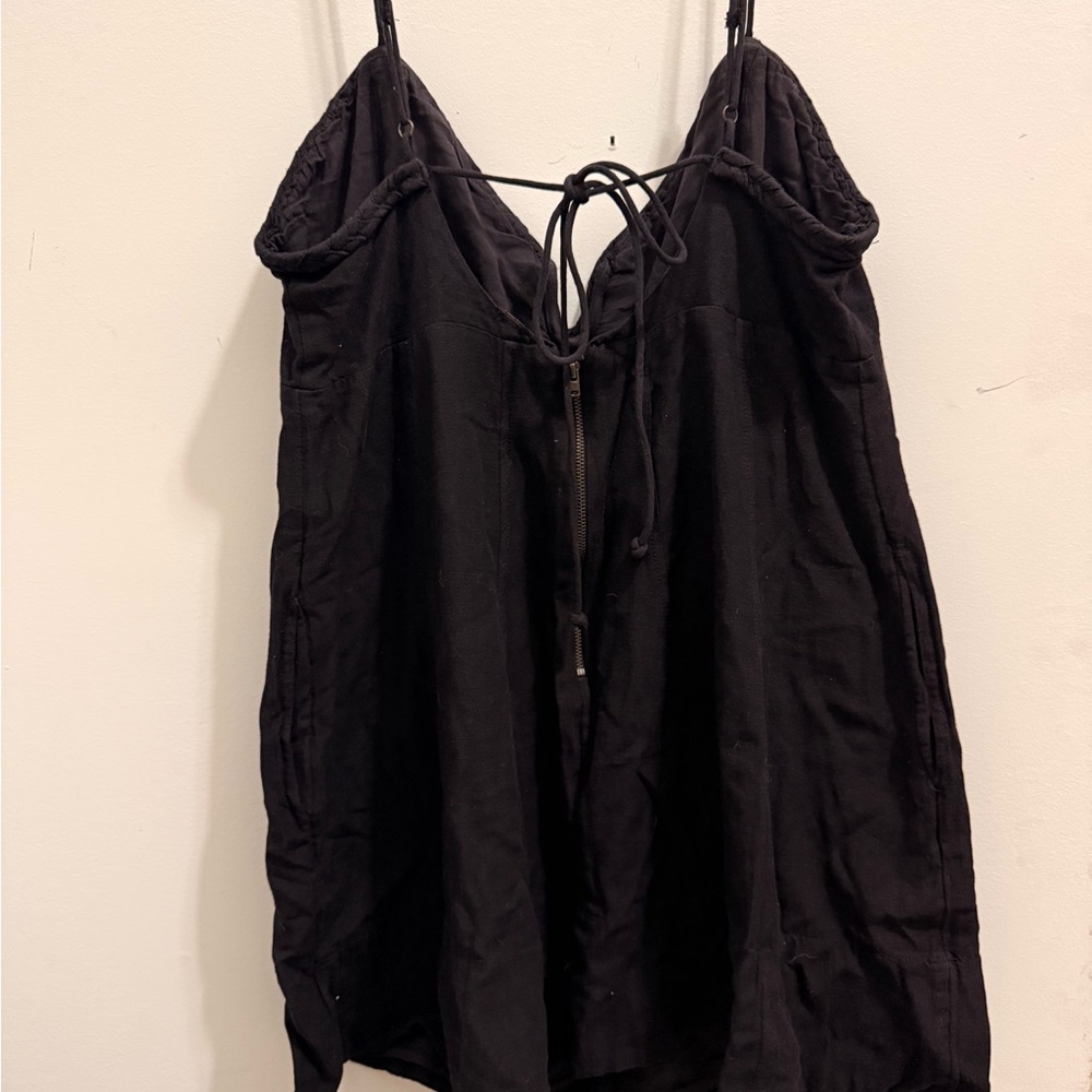 Free People Black Mini Slip Dress - Picture 2 of 4
